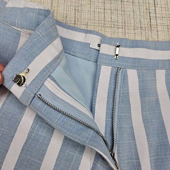 Stelen Blue and White High Waisted Striped Shorts Size Small - Picture 5 of 7
